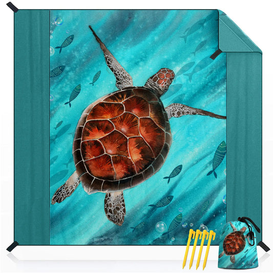 BeeGreen Sandfree-Beach-Accessories-Must-Haves-Blanket - Waterproof Beach Mat for Outdoor Picnic Vacation Camping Extra Large Beach Essentials Blanket for Pool Travel Hiking